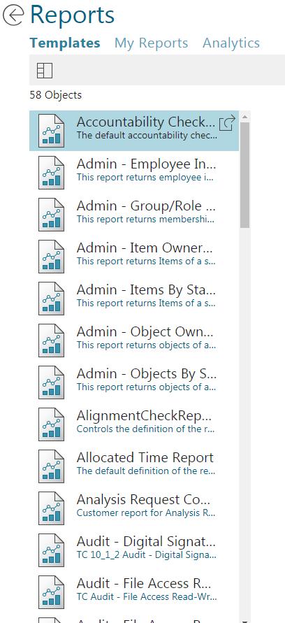 templates Run reports live or offline Save to My