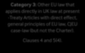 Clause 2 on EU-derived domestic legislation states that UK legislation implementing EU requirements will operate and have the same effect after exit day as it did before.