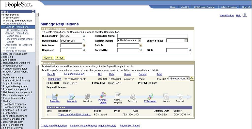 ExacTrac Info on PeopleSoft Pages There are two places in PeopleSoft that we feel is important to be able to view ExacTrac payments for an order.