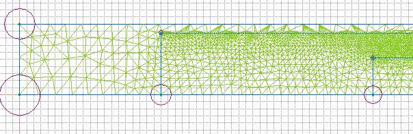 of simple geometry - fine meshing Temperature