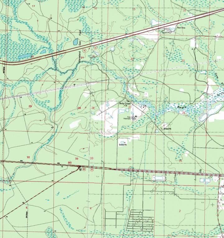 N Site: Devils Elbow Restoration Project Diamondhead, MS Figure Title: USGS Topographic Map Alternative