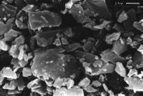 Fig. 16a: Particle sizes of quartz starting powder Fig. 16b: Particle sizes of the quartz powder after 2h processing 6.