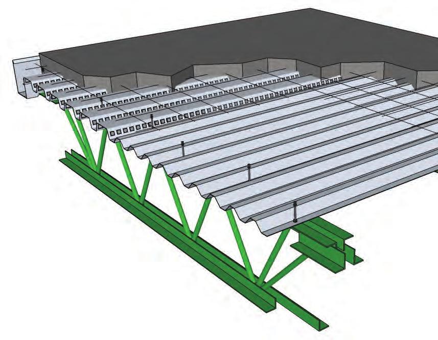 Ranging from 10" to 48" deep and a maximum length of 60', Ecospan joists are typically spaced at 4' to 6' on center, allowing HVAC and electrical design and installation flexibility.