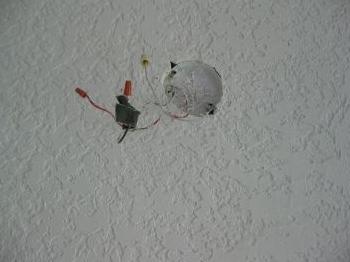 Light fixtures were missing at time of inspection.