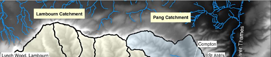 Catchment area of study Kennet, Pang and