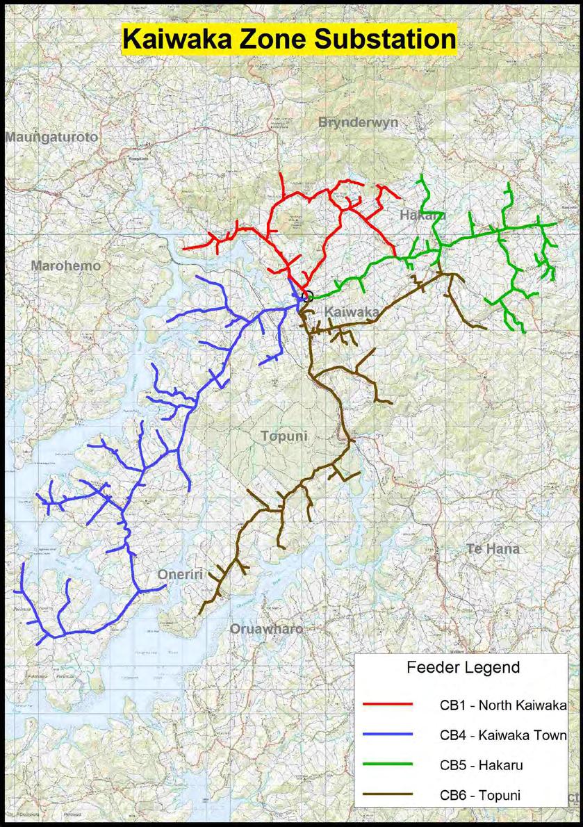 Network Development Plan 5-43 Kaiwaka Zone Substation Kaiwaka Geographic