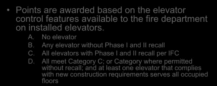Evaluation Elevator Controls Section 1301.6.