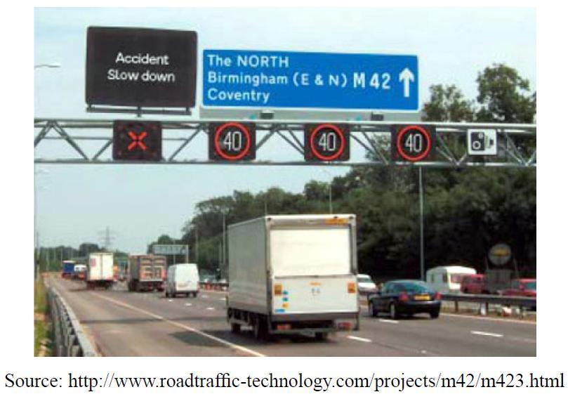 Area of Impact: Science and the Environment 6. Active traffic management is a new pilot motorway scheme that has been put in place on the M42 near Birmingham, UK.