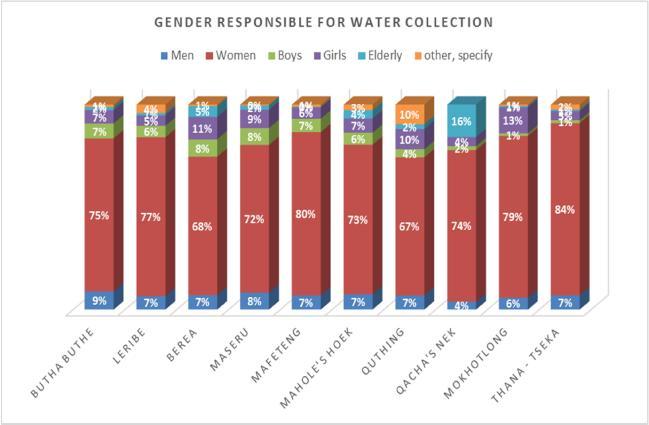 Water use: Overall, almost all households across different districts indicated that they use water mainly for domestic purposes with other uses very minimal.