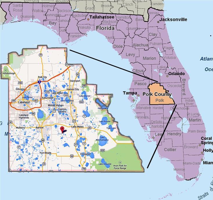 Located in the central Florida region between Orlando and Tampa on I-4 corridor. Lakeland-Winter Haven MSA Total area 2,011 square miles (5th largest county in FL).