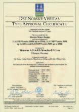 test certificate Order codes for surfacecooled motors frame size 315 and above Without type test certificate With type test