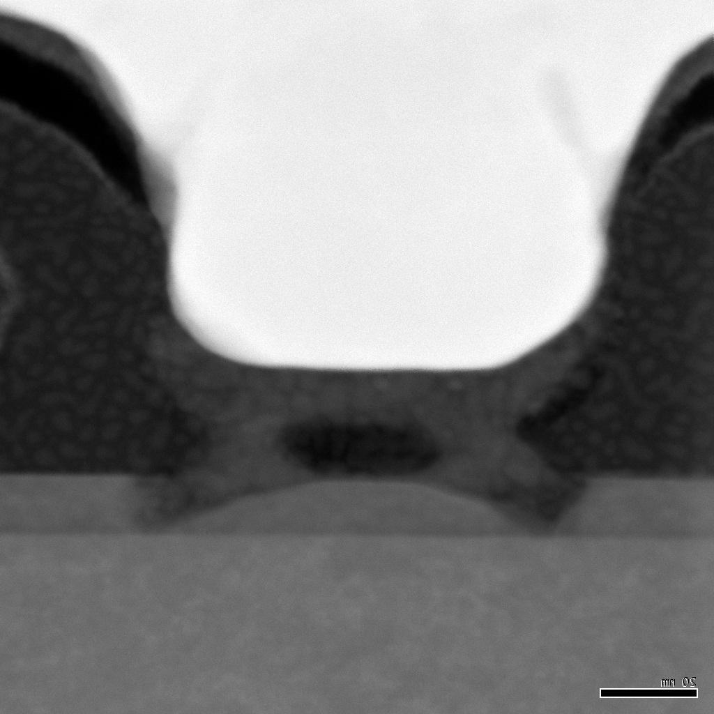 TEM images of impurity diffusion Gate t > 0