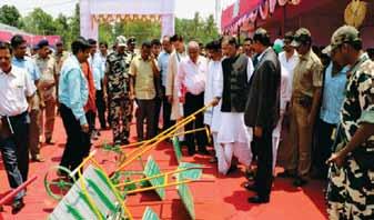 Hon'ble Vishnu Deo Sai, Minister of State for Steel & Mines was chief guest in programme on April 7, 2016 at KVK Raigarh, Chhattisgarh. Sh.
