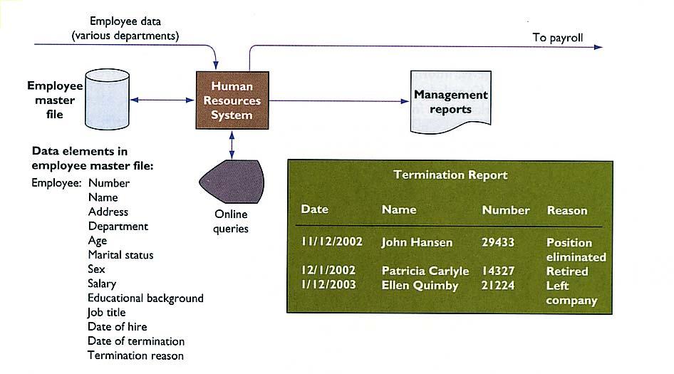 Figure 2W-2 An employee record keeping system. This system maintains data on the firm s employees to support the human resources function.
