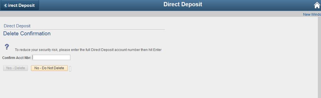 Delete Direct Deposit 4.