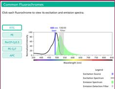 Excitation Menu of lasers Fluorochrome Excitation / Emmission Working Selection Blue laser