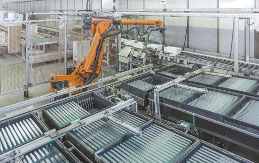 Parts Handling and Palletizing Example: Robot loads a gear hobbing machine and performs other functions such as cleaning, checking, and labeling As a turnkey supplier of complete production lines,