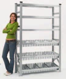 All bays 2000mm high with a choice of 2 widths and 2 depths Bin Shelf levels can accommodate up to 180kg Bin Shelf Shelves/levels adjustable on a 33mm pitch Bays Bolt free and easy to clean Max.