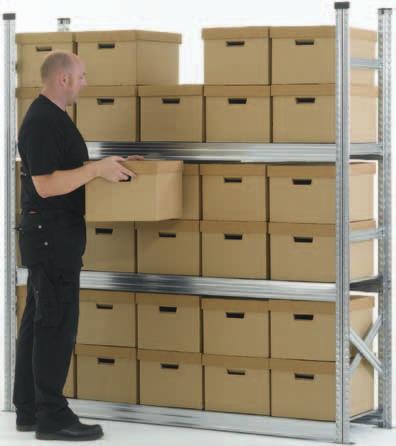 1877mm wide x 500mm deep Available in a range of heights to cater from 30 to 60 Archive boxes Options with and without Archive boxes 60 Box Bay 16 Supershelf Archive Storage - with or without Archive