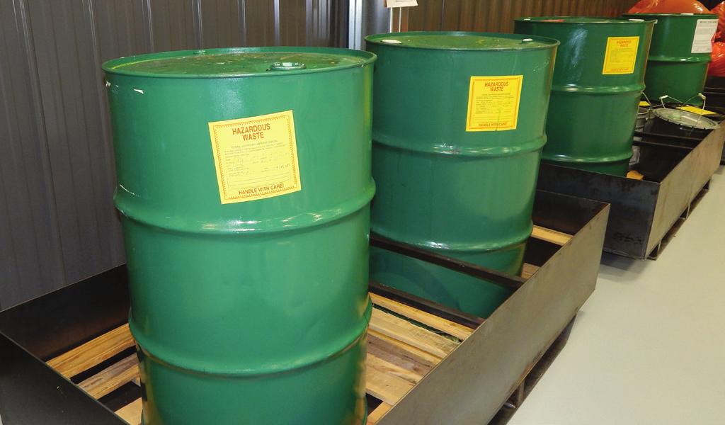 Weekly/Monthly Inspection Log Date (enter date a weekly or monthly inspection was conducted) Time Each container clearly marked with the words Hazardous Waste Marked with accumulation start date