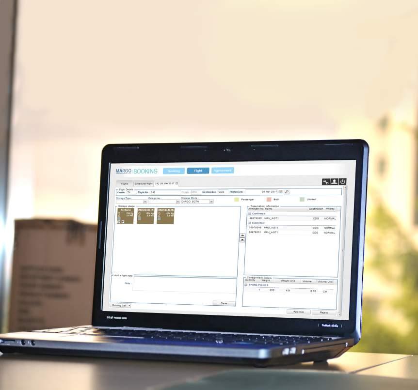 Fully compliant with the latest industry standards, MARGO BOOKING is a web-based application simplifying the whole cargo booking process, and optimizing cargo planning and revenue.