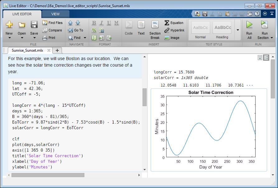 Change the Way You Work in MATLAB See results together with your MATLAB code in the Live Editor (introduced in ) Add equations, images, hyperlinks, and formatted text Present, share, and