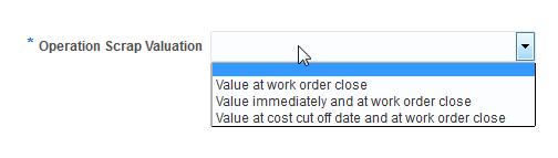STEPS TO ENABLE Ensure that the Provisional Completion option on the Item Cost Profile page is selected. VALUATE SCRAP FOR WORK ORDERS Use the following page to report scrap against a work order.
