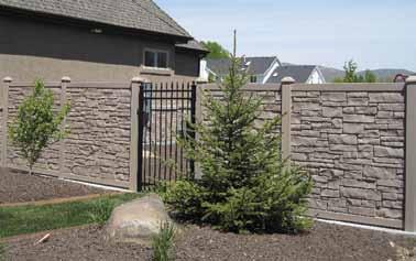 a retaining wall by using our engineered mounting brackets and decorative skirts
