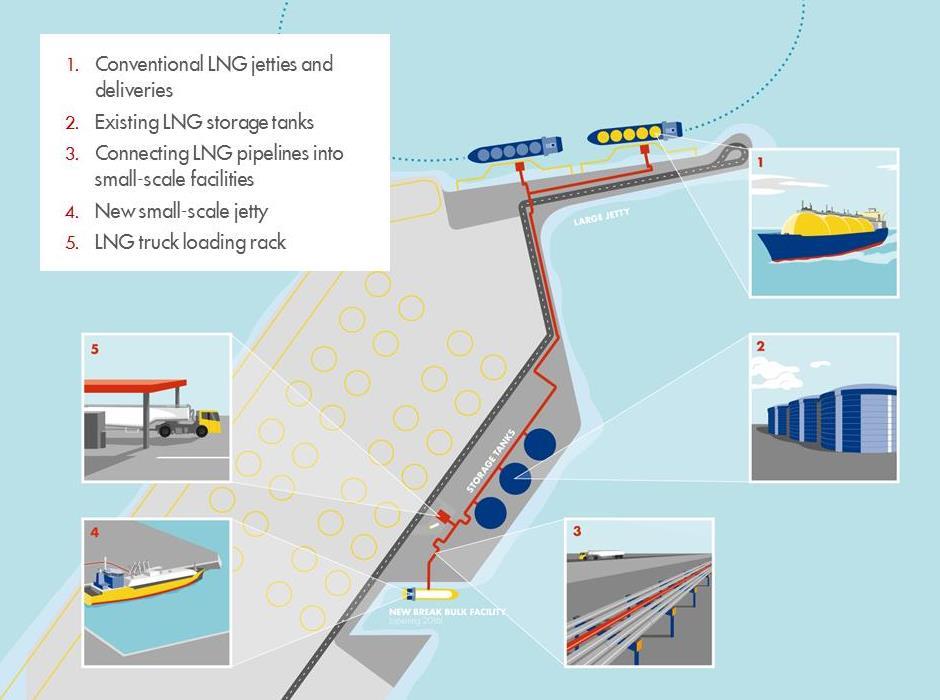 Figure 3 Break Bulk at Gate Terminal, Rotterdam, Netherlands Utilising existing terminals for break bulk is more cost efficient but also requires new operating models and considerations compared to