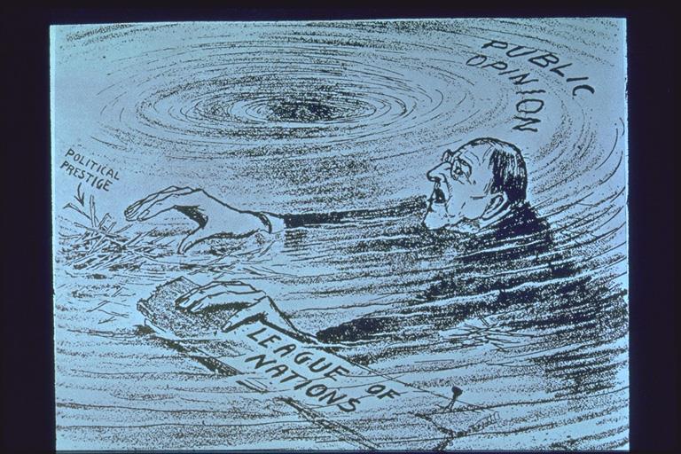 #8: What do the cartoon and quote tell you about the results of the Treaty of Versailles ratification debate in the US Senate?