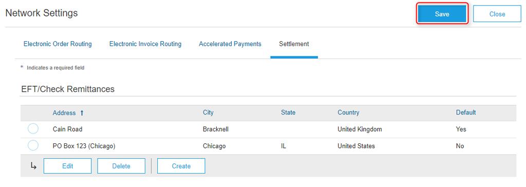 Settlement (continued) After all of the information is entered, click OK at the top of the page.