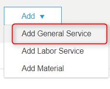 This button is used to add a General Service line for a Service PO (Limit PO) enabling you to