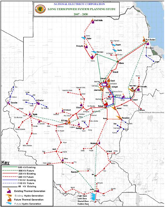 Figure 49.5: Planned Sudan Transmission Network for year 2030 49.