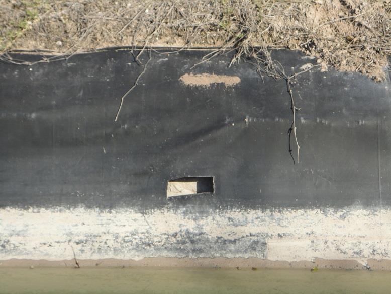 Project No.9 (9-years old) was rated as Serious Problems due to extensive damage caused by collapsing wall, very sharp-edged canal concrete sections, and vandalism (Fig.