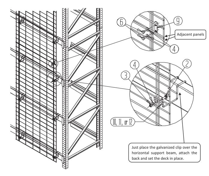 OVERVIEW AND ILLUSTRATIONS There are two different mounting techniques used with the vertical and horizontal GALVA-STOP panels.