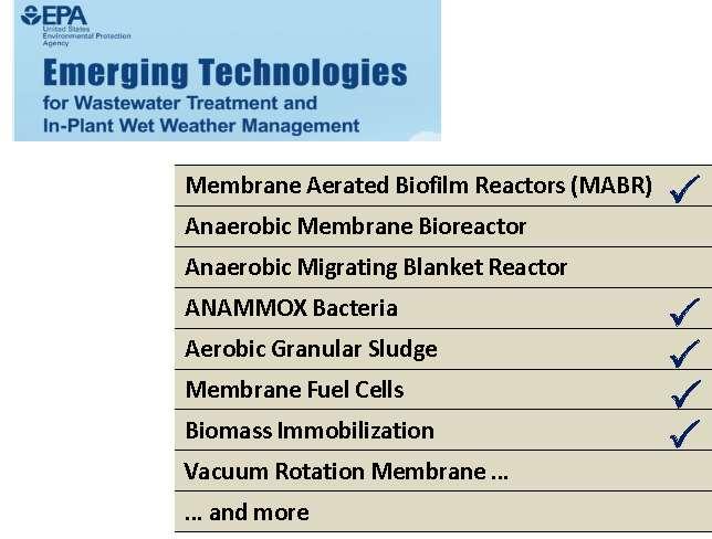 Innovative Technologies Membrane Aerated Biofilm Reactors