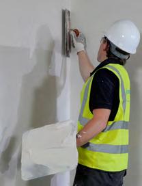 Skimming to Cementitious backgrounds Finishing to cementitious surfaces should be completed only once the cementitious basecoat material has cured and is sufficiently dried.