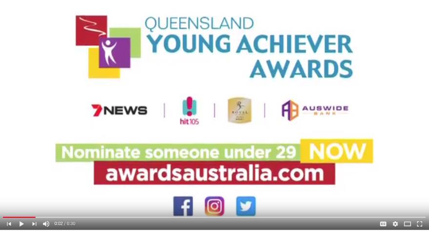 Your logo will also feature in the 30 second congratulations to winners ad aired by 7NEWS for approximately four weeks after the Awards Presentation Dinner.