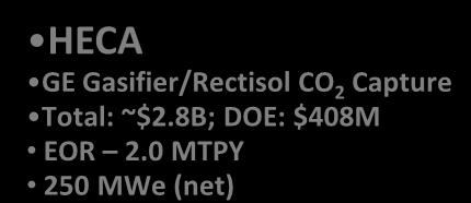 Gasifer/Rectisol CO 2 capture Total:~$1.