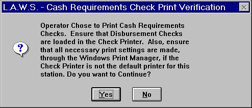 Cash Disbursements Cash Requirements Report CHECK DATE Enter the desired check date. This date must be within the current fiscal year. The default date is the current system date.