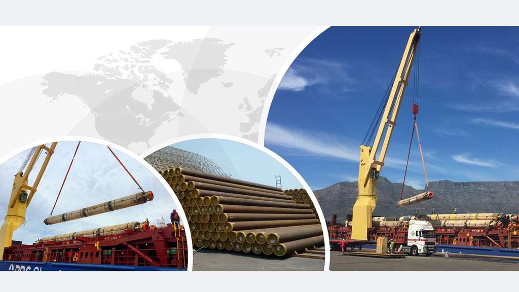 Pipe Handling and Transportation ISS Palumbo has extensive experience in the port logistics sector, with particular expertise in assisting the oil and gas industry.