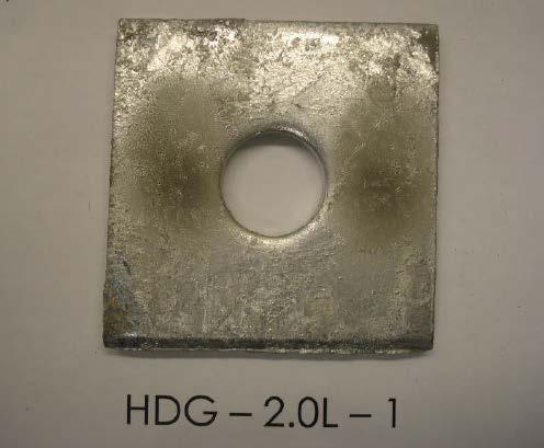 Test #1 Results: Hot dip galvanized samples abraded and exposed for 500