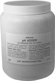 ph Adder F75 Water Treatment Chemicals Used in chemical free iron filters to control acidity or alkalinity Helps prevent corrosion to pipes of appliances ph Adder 3 lb Duro 95442 Potassium
