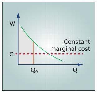 monopolist can make a different take it or leave it offer to each consider single consumer s demand: curve is willingness to pay per visit, so willingness to pay for Q 0 units is entire shaded area,