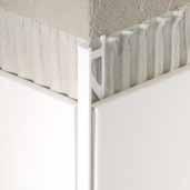 Trims for wall, floor and counter top tile applications Blanke Edge Protector Trim PVC The Blanke Edge Protectors (PVC) provide a durable and attractive finish for wall and counter top tile