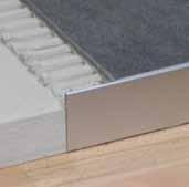 Trims for wall, floor and counter top tile applications Blanke Sill profile Stainless steel The stainless steel Blanke Sill profile has been designed to cover edge coverings of different heights upon