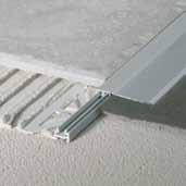 Transition and renovation profiles Blanke Adjustable Transition Profile Due to an innovative design, the Blanke Adjustable Transition Profile can be used for the transition from ceramic tile to any