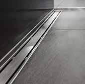 Drainage systems Blanke DIBA-LINE Blanke DIBA-LINE Linear Drainage System has an installation height of 54 mm or optional 72 mm.