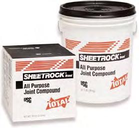 SHEETROCK» ALL PURPOSE JOINT COMPOUND Product Data Material: Vinyl-type formulation. Types: Hand or mechanical application. Freezing Sensitivity: Protect from freezing. Coverage: Approximately 61.