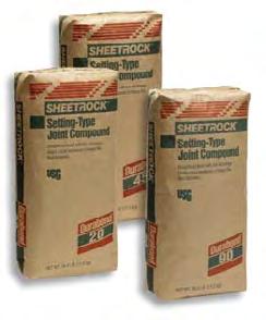 SHEETROCK» SETTING-TYPE JOINT COMPOUND Setting-Type Joint Compounds DURABOND DURABOND For one-day drywall finishing For interior plasterboard and gypsum fibre boards. Unique humidity resistance.